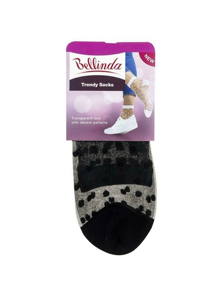 Bellinda Черни дамски копринени чорапи на точки Bellinda TRENDY SOCKS