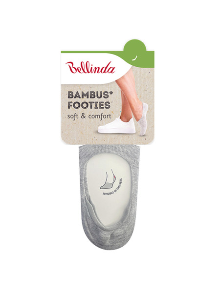 Bellinda Сиви дамски чорапи Bamboo Very Low BELLINDA Bamboo Footie