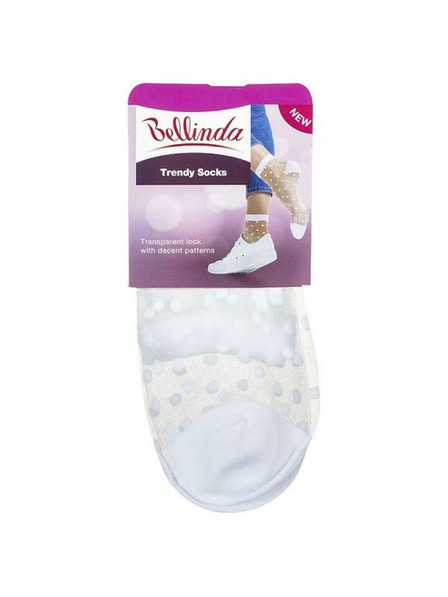 Bellinda Бели дамски копринени чорапи на точки Bellinda TRENDY SOCKS