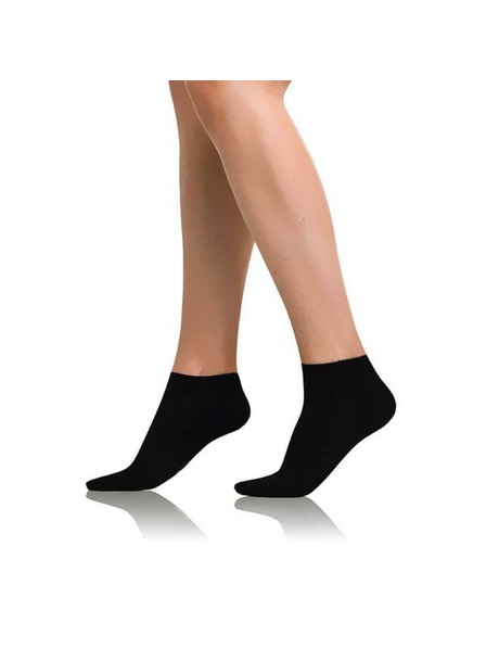 Bellinda Черни дамски чорапи с декоративни елементи Bellinda BAMBUS AIR LADIES IN-SHOES SOCKS