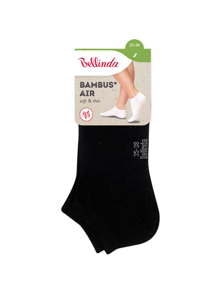Bellinda Черни дамски чорапи с декоративни елементи Bellinda BAMBUS AIR LADIES IN-SHOES SOCKS