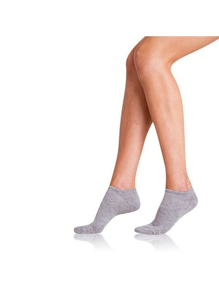 Bellinda Комплект от два чифта дамски чорапи в сиво Bellinda COTTON IN-SHOE SOCKS 2x
