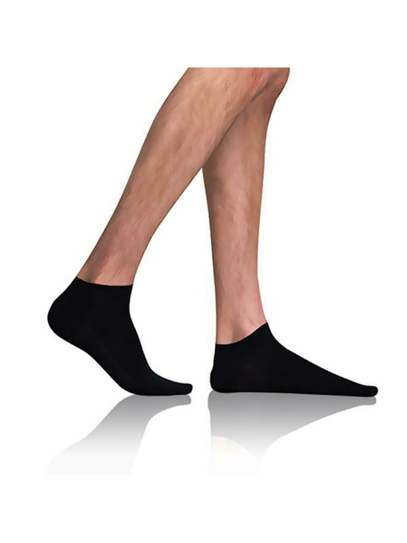Bellinda Черни мъжки чорапи Bellinda BAMBUS AIR IN-SHOE