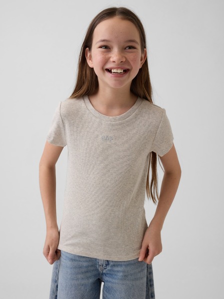 GAP Детска ребрована тениска с лого GAP