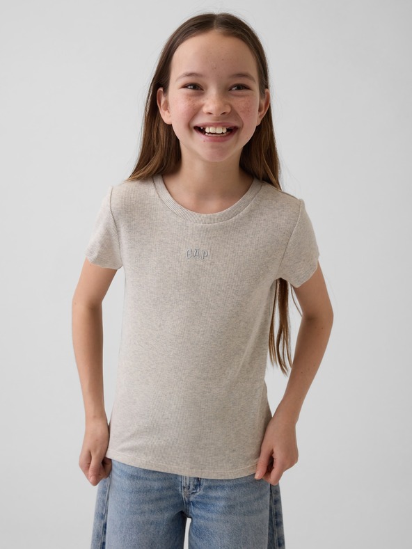 GAP Детска ребрована тениска с лого GAP