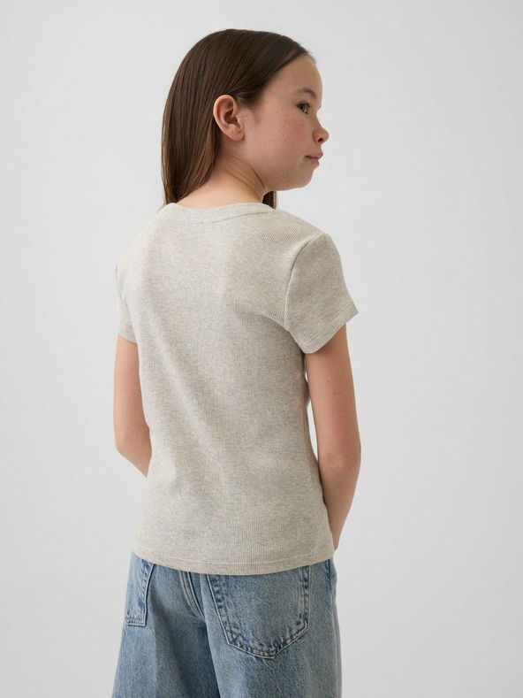 GAP Детска ребрована тениска с лого GAP