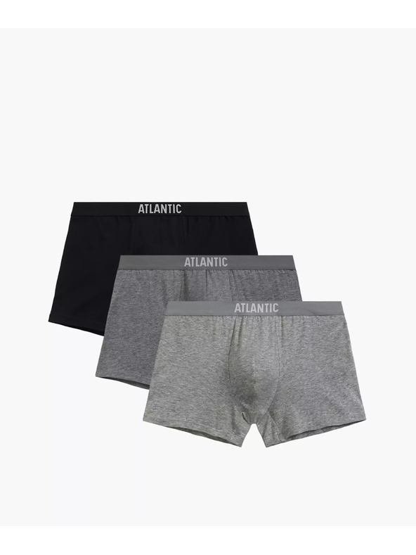 Atlantic 3-PACK Боксерки сиви и черни