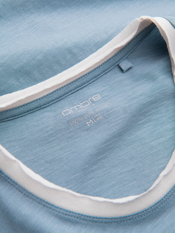 Ombre Clothing Синя мъжка риза Ombre Clothing