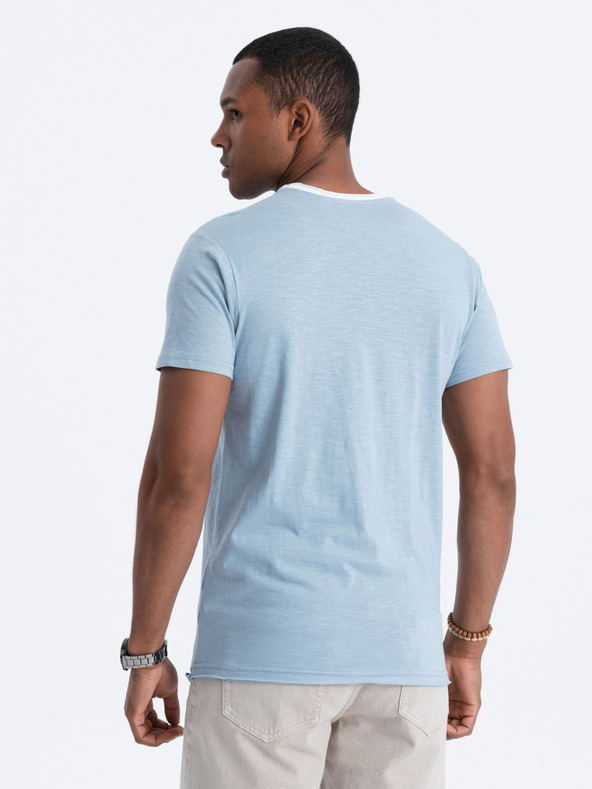 Ombre Clothing Синя мъжка риза Ombre Clothing