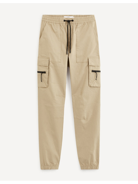 Celio Бежов мъжки товарен панталон Celio Dozip