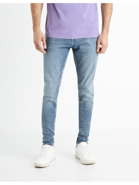 Celio Светлосини мъжки дънки с прилепнала кройка Celio Foskinny1