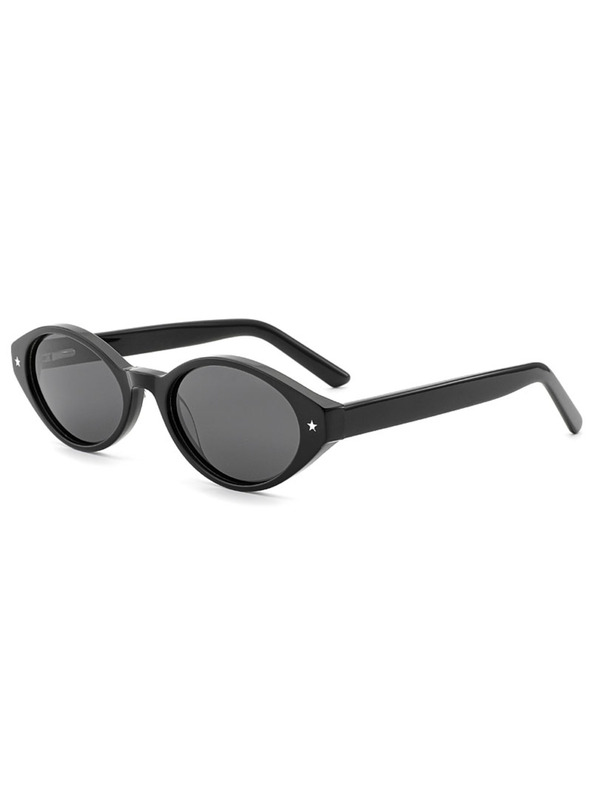 VEYREY VeyRey дамски cat-eye ацетатни поляризирани слънчеви очила Aest черна рамка черни стъкла
