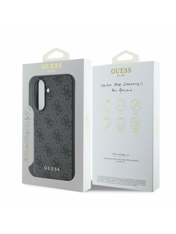 Guess Guess 4G Задна корица за Samsung Galaxy A56 Grey