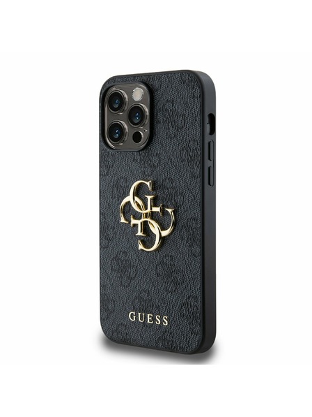 Guess Guess PU 4G Metal Logo Задна Обвивка за iPhone 14 Pro Max Grey