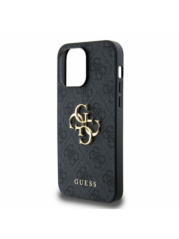 Guess Guess PU 4G Metal Logo Задна Обвивка за iPhone 14 Pro Max Grey