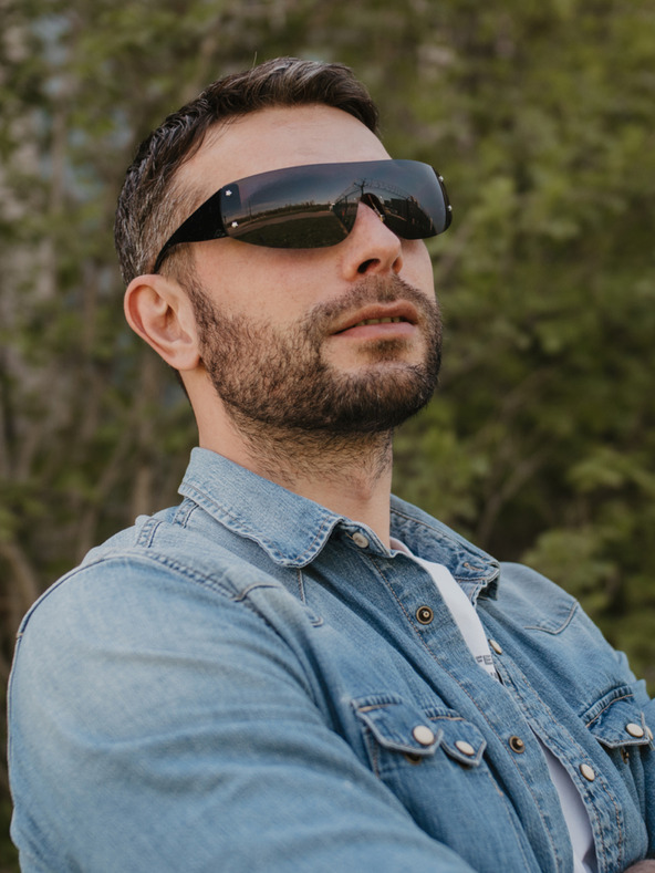 VEYREY Черни унисекс слънчеви очила VeyRey Binneon