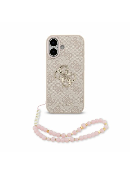 Guess Guess PU 4G Metal Logo Strap Задний чехол для iPhone 17 Pink