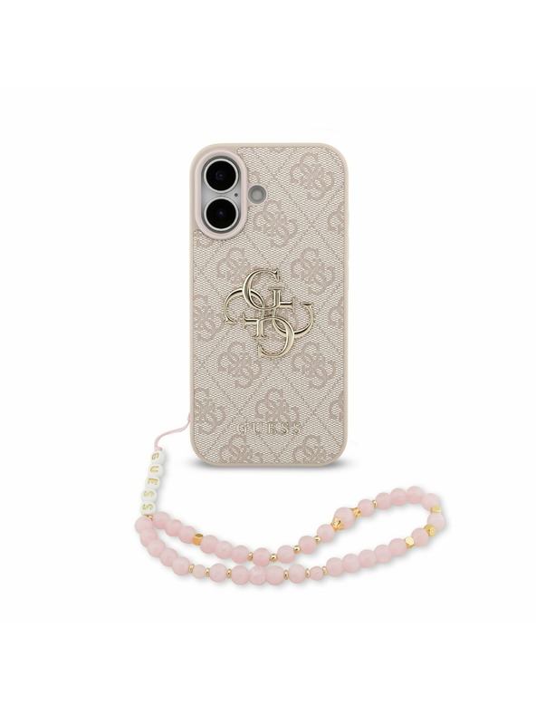 Guess Guess PU 4G Metal Logo Strap Задний чехол для iPhone 17 Pink