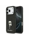 Karl Lagerfeld Karl Lagerfeld Fixed Glitter Metal Ikonik Задний чехол для iPhone 17 Pro Black