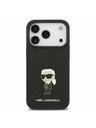 Karl Lagerfeld Karl Lagerfeld Fixed Glitter Metal Ikonik Задний чехол для iPhone 17 Pro Black