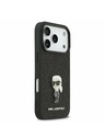 Karl Lagerfeld Karl Lagerfeld Fixed Glitter Metal Ikonik Задний чехол для iPhone 17 Pro Black
