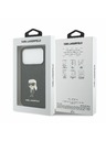 Karl Lagerfeld Karl Lagerfeld Fixed Glitter Metal Ikonik Задний чехол для iPhone 17 Pro Black