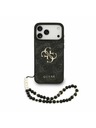 Guess Guess PU 4G Metal Logo Strap Задний чехол для iPhone 17 Pro Max Black