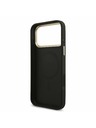 Guess Guess PU Leather 4G Strass Triangle Logo Gold Frame MagSafe Задний чехол для iPhone 17 Pro Max Black