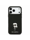 Karl Lagerfeld Karl Lagerfeld Liquid Silicone Metal Ikonik Задний чехол для iPhone 17 Pro Max Black