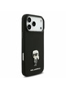 Karl Lagerfeld Karl Lagerfeld Liquid Silicone Metal Ikonik Задний чехол для iPhone 17 Pro Max Black
