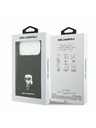Karl Lagerfeld Karl Lagerfeld Liquid Silicone Metal Ikonik Задний чехол для iPhone 17 Pro Max Black