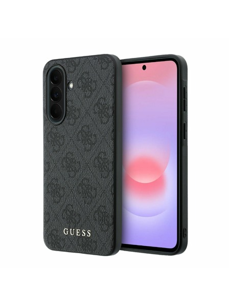 Guess Guess PU 4G Metal Classic Logo Задна Обвивка за Samsung Galaxy A37 Grey
