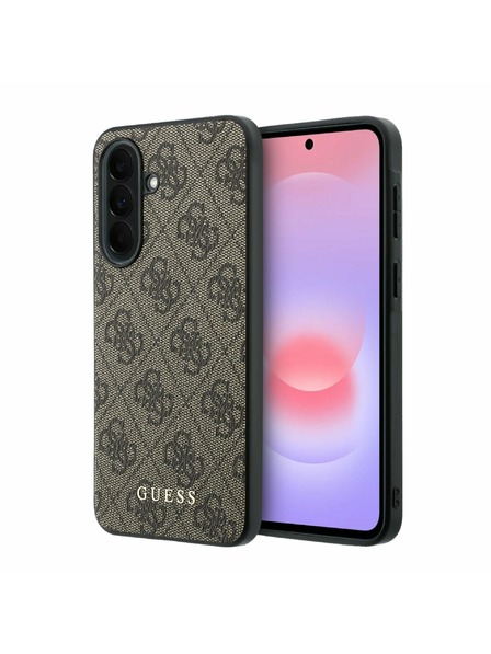 Guess Guess PU 4G Metal Classic Logo Задна Обвивка за Samsung Galaxy A37 Brown