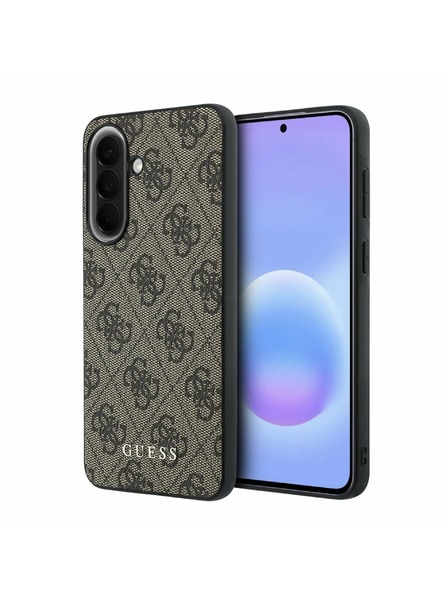 Guess Guess PU 4G Metal Classic Logo Задна Обвивка за Samsung Galaxy A57 Brown
