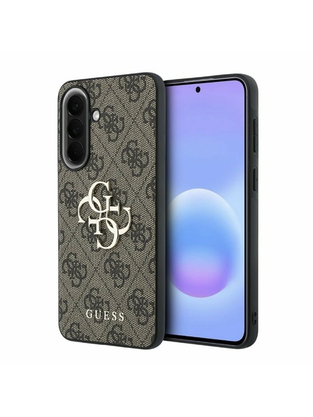 Guess Guess PU 4G Metal Logo Задна Обвивка за Samsung Galaxy A57 Brown
