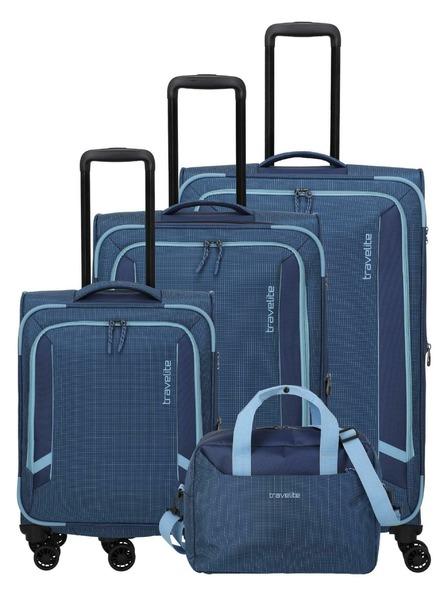 Travelite Комплект пътнически куфари Travelite Corsiica S,M,L,BB Синьо