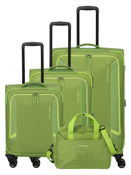 Travelite Комплект пътнически куфари Travelite Corsiica S,M,L,BB Свежо зелено
