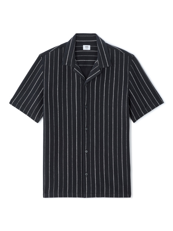 Celio Риза Nastripe7 с къс ръкав