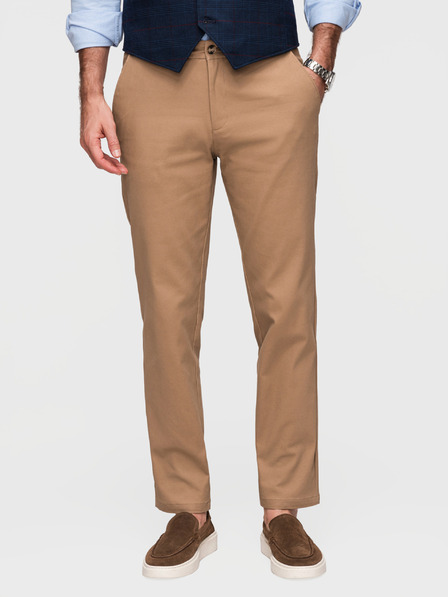 Ombre Clothing Мъжки chino панталони SLIM FIT - светло кафяв V2 P1524 Ombre Clothing