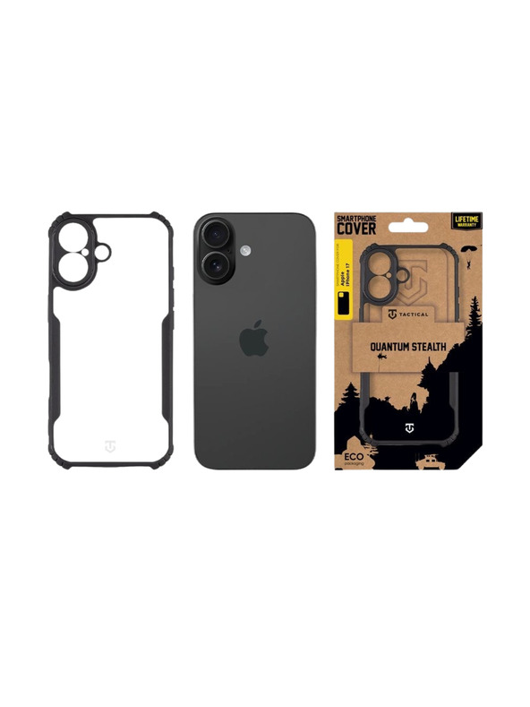 Tactical Tactical Quantum Stealth Кейс за Apple iPhone 17 Clear/Black