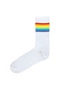 Funky Steps Funky Steps дамски чорапи бели с цветни ивици FSC048