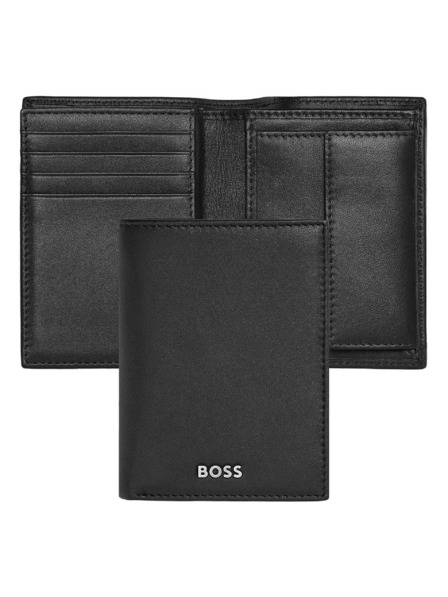 Hugo Boss Черен кожен калъф за карти Hugo Boss Classic HLG403A