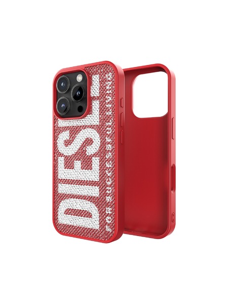 Diesel Diesel калъф за iPhone 16 Pro с кристали Swarovski червен 60188