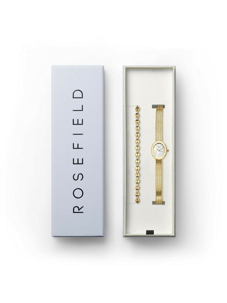 Rosefield Подаръчен комплект Rosefield Mini Oval часовници и Coffee Bean гривна MOGCB-X289