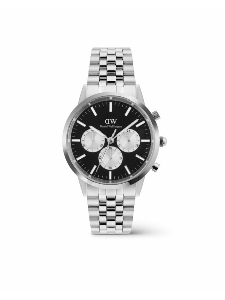Daniel Wellington Мъжки часовник Daniel Wellington Iconic Chronograph Arch 5-Link Panda DW00100873