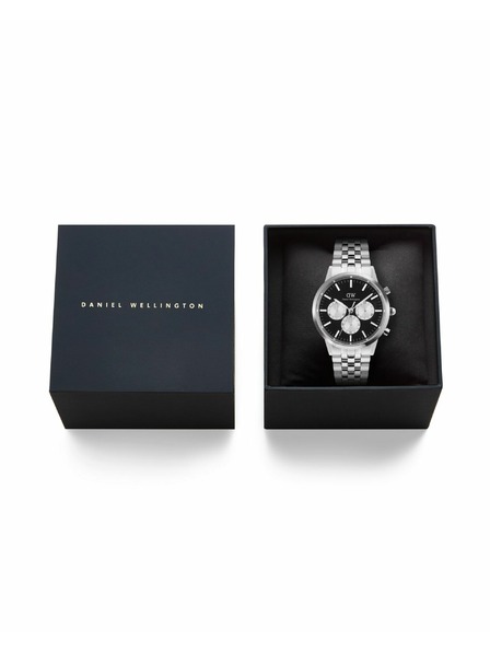 Daniel Wellington Мъжки часовник Daniel Wellington Iconic Chronograph Arch 5-Link Panda DW00100873