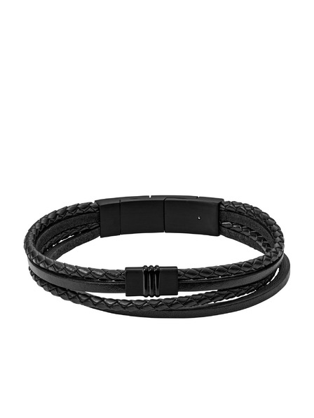 Fossil Мъжка кожена гривна Fossil JF03098001