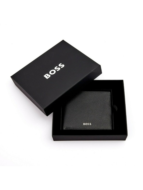 Hugo Boss Мъжко черно кожено портмоне Hugo Boss Classic HLM416A