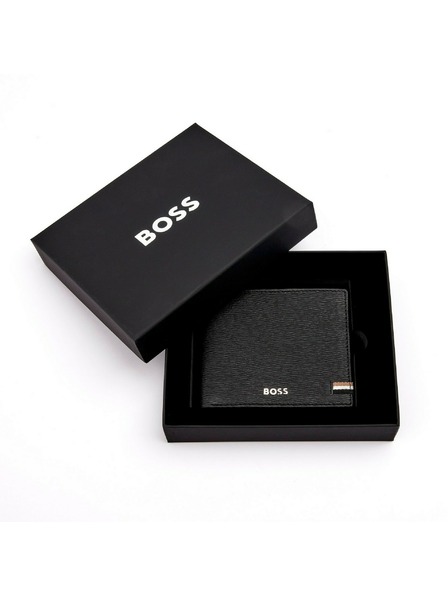 Hugo Boss Мъжко черно кожено портмоне Hugo Boss Iconic HLW421A
