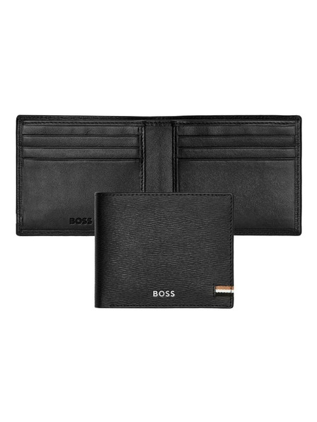 Hugo Boss Мъжко черно кожено портмоне Hugo Boss Iconic HLW421A